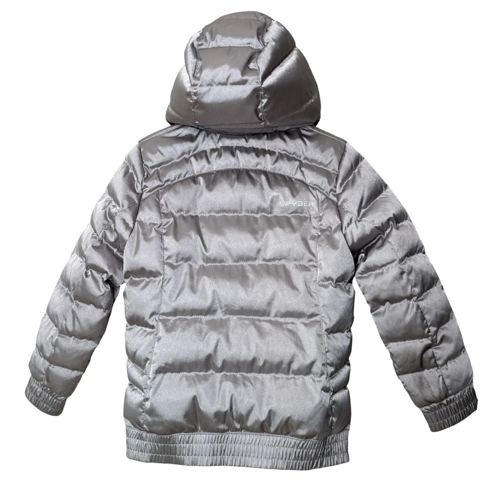 SPYDER Girls Bitsy Atlas Silver Puffer Jacket Winter Snow Ski Warm Size 4 - Picture 9 of 16